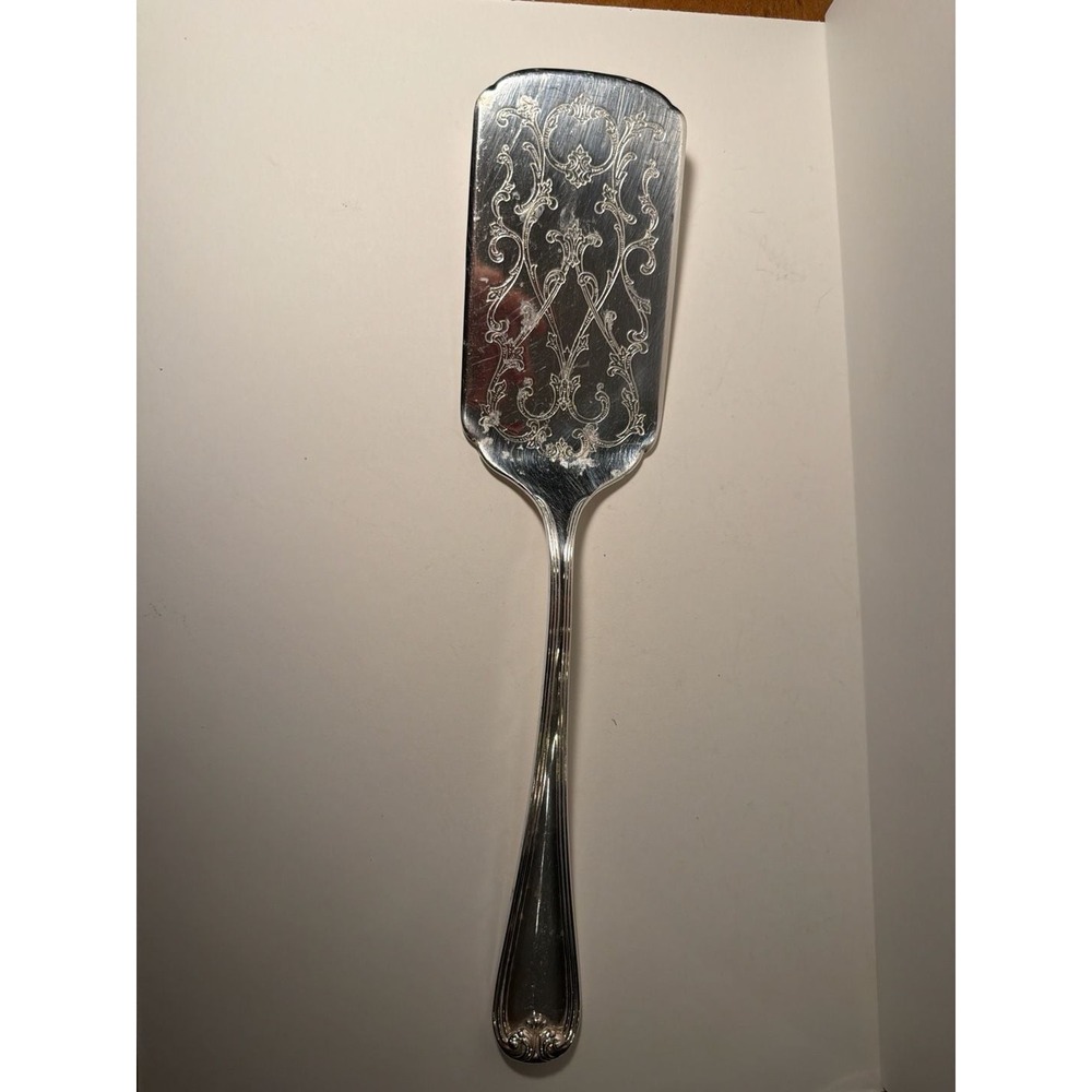Vintage Gorham Heritage Silverplate Ornate Etched‎ Lasagna Cake Server Italy